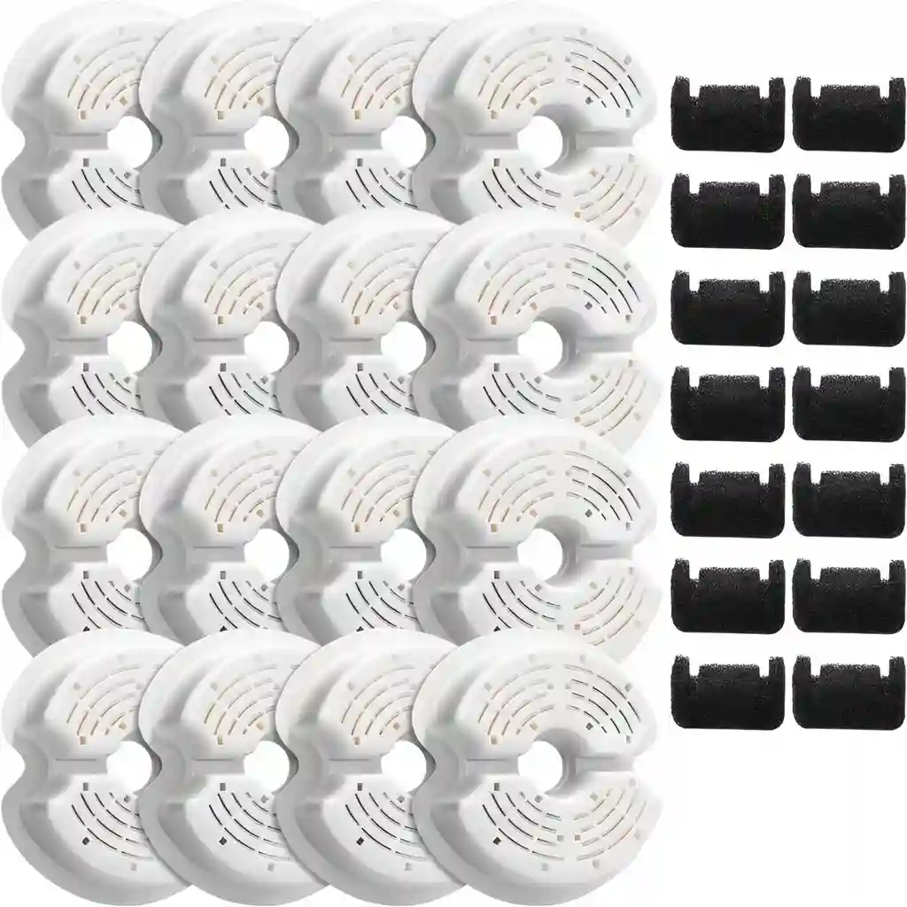 Aonboy cat fountain filter replacement 12 filters and 12 sponges for F2 fountain