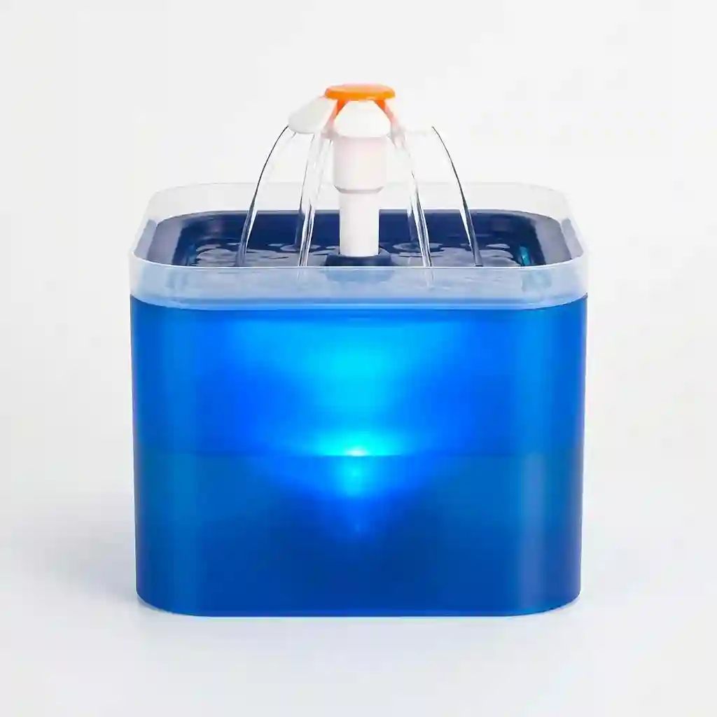 Aonboy 2L blue flower cat water fountain for kittens and small dogs
