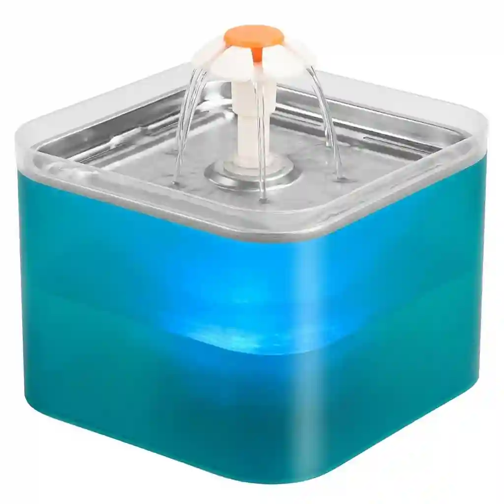 Aonboy stainless steel top flower cat water fountain 2L with LED